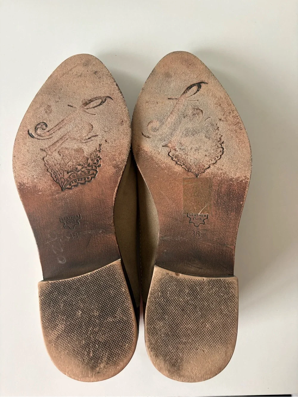 FREE PEOPLE Brady Leather Suede Loafers Handcrafted Slip On Size 38